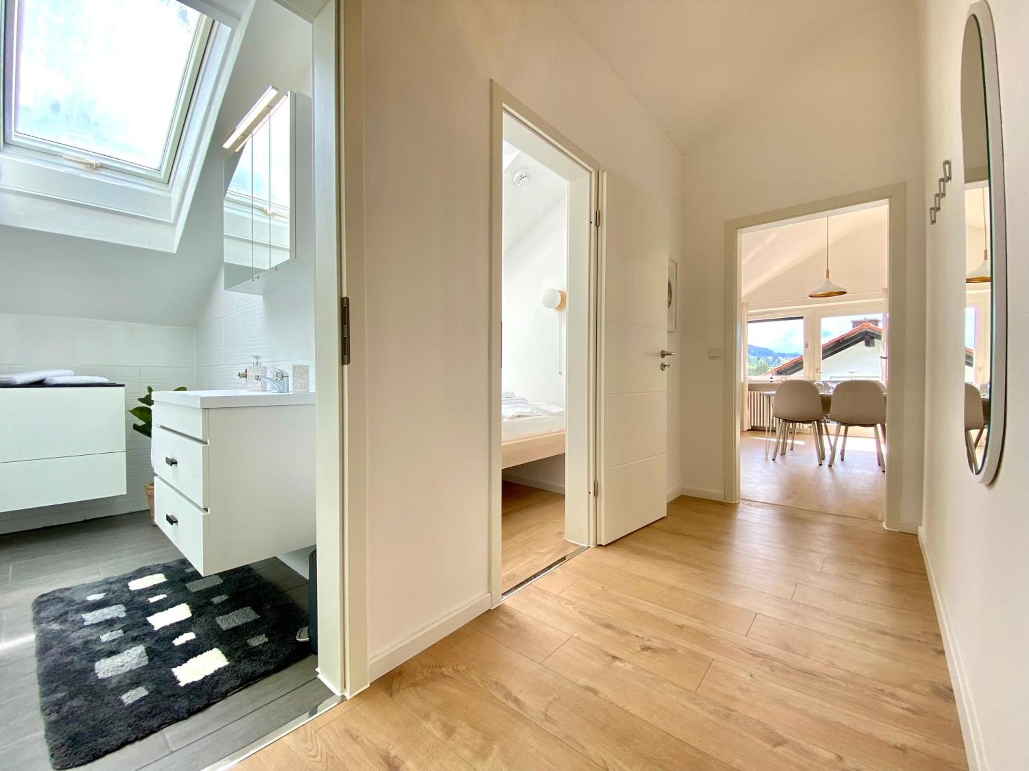 Best Butler Alpspitz Apartment Kueche Parken Balkon 内森尔旺 外观 照片